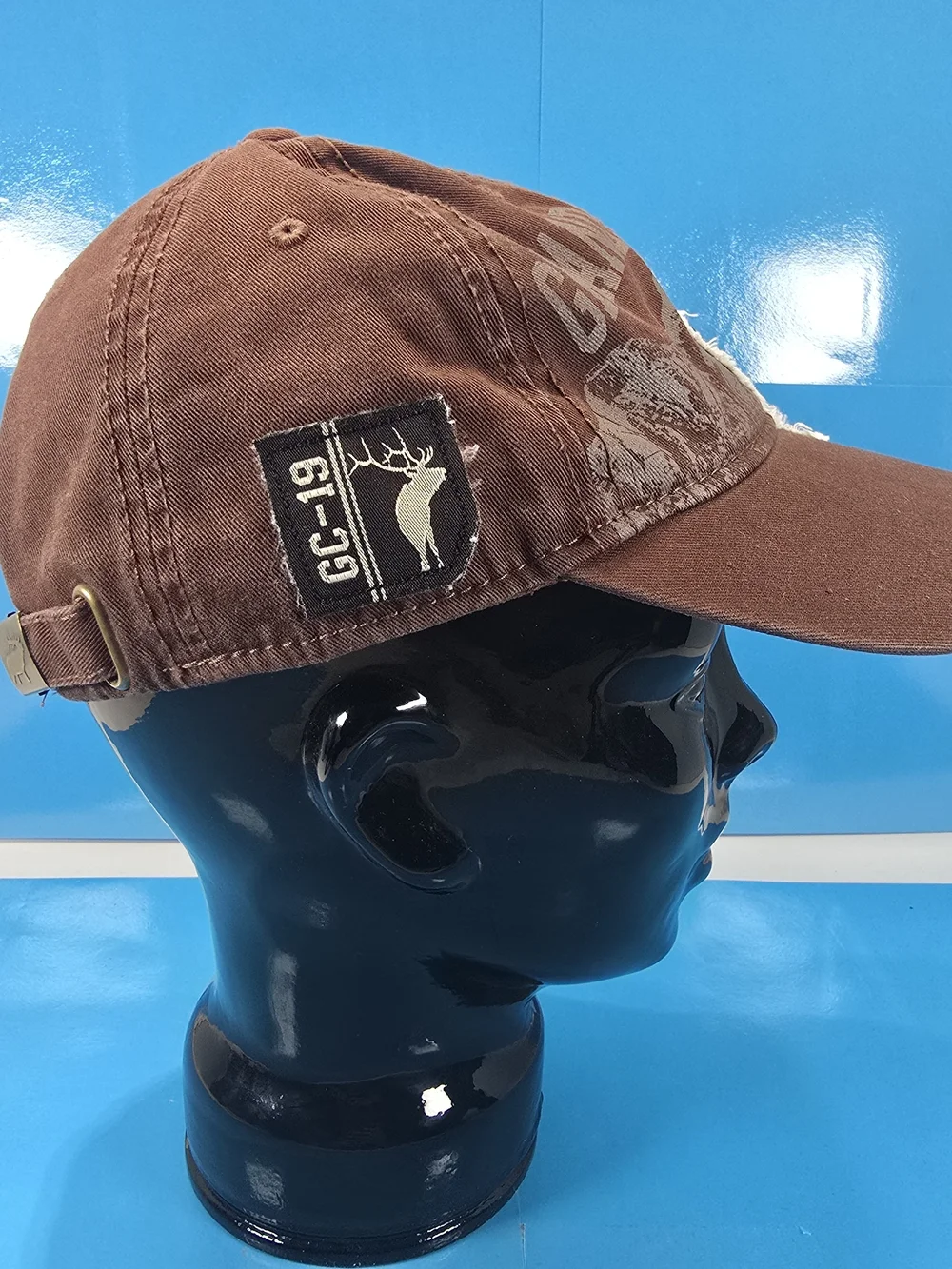 G54 Grand Canyon Elk Brown Distressed Strapback Hat